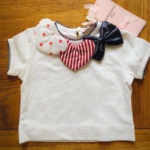Luxury Italian brand Monnalisa kid’s tee 3 months